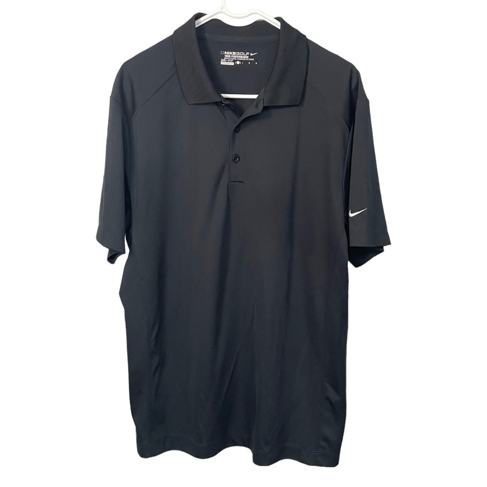 Nike Golf Dri Fit Tour Performance Polo Black Large